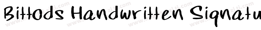 Bittods Handwritten Signature Font字体转换